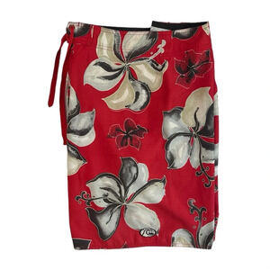 SH834 Men’s Quicksilver Edition Surfing Hawaiian Floral Board Shorts 38